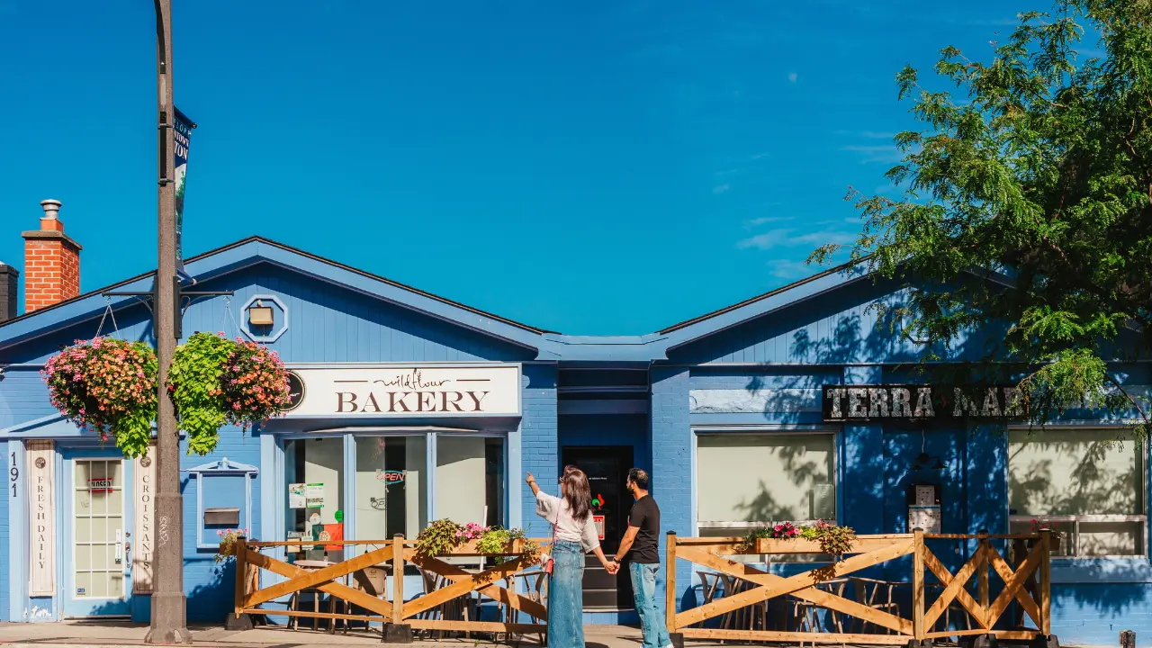 Shopping and dining at a Downtown Milton business